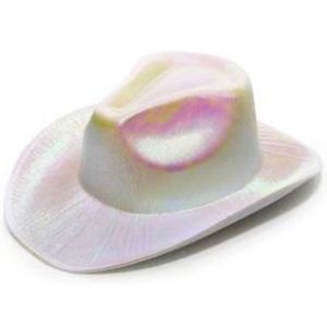 Metallic White Western Hat